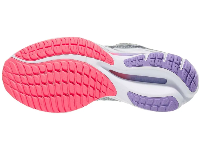 Mizuno Women s Wave Rider 27 Pearl Blue White Hi Vis Pink